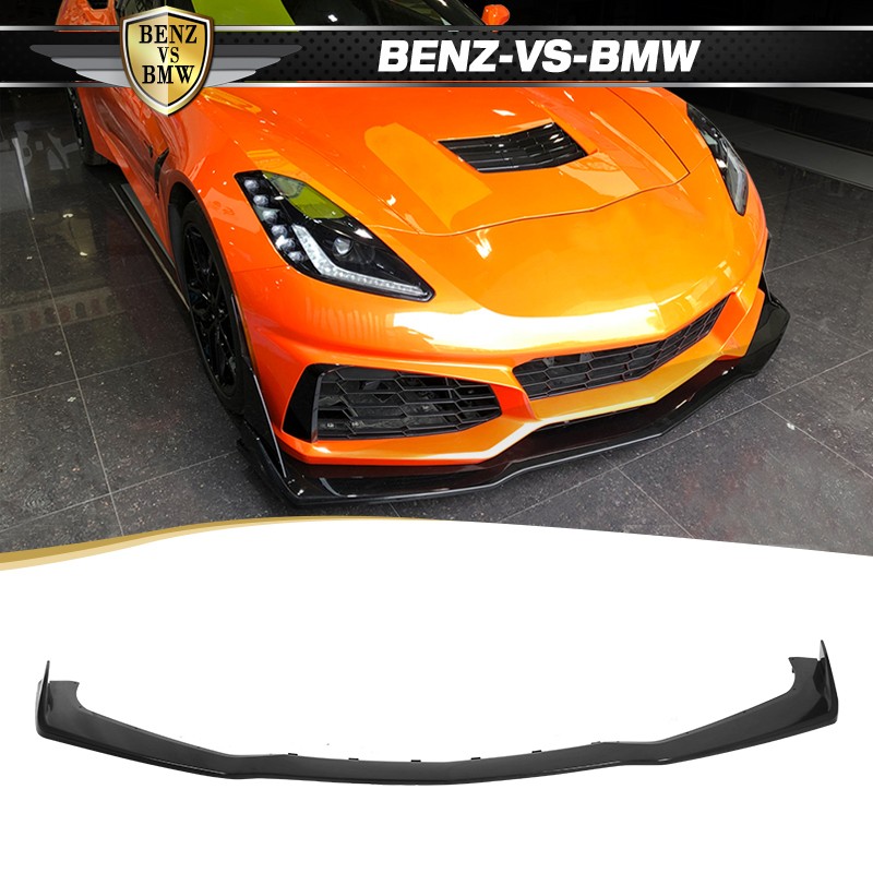 For 14-19 Chevrolet Corvette C7 ZR1 Style ABS Front Bumper Lip Spoiler Unpainted