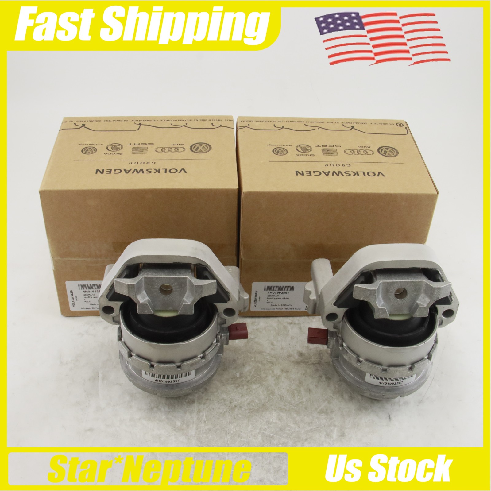 OEM 2013-2018 Audi S6 S7 RS7 4.0L V8 A/T AWD Pair Engine Mount With Sensor L&R
