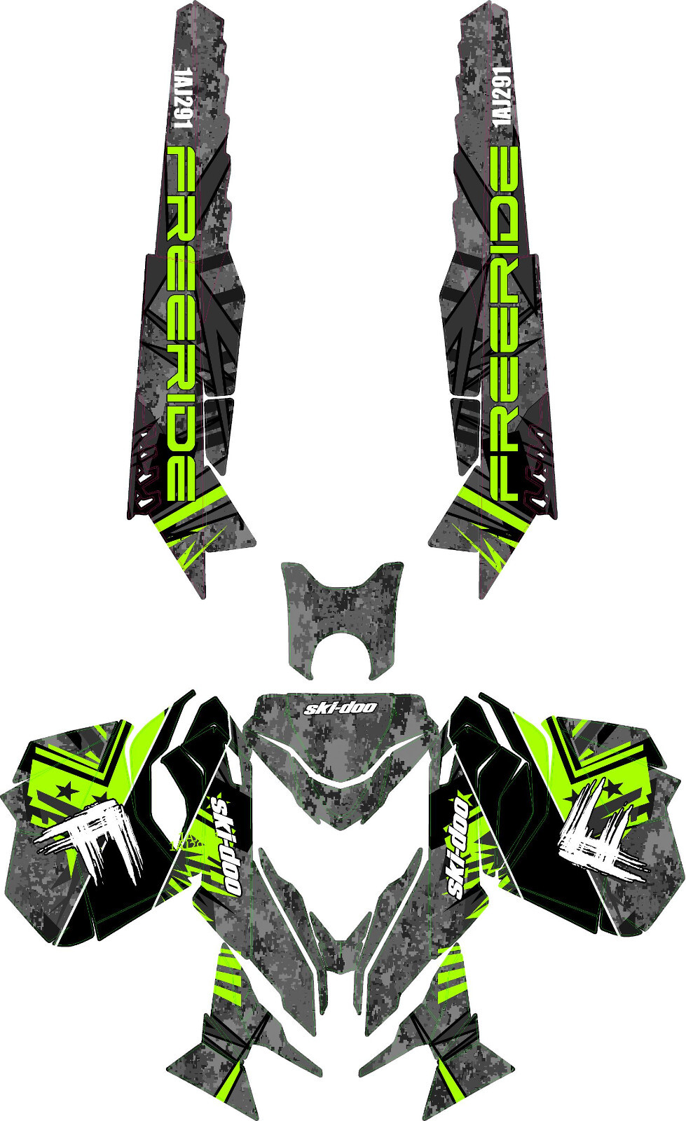 2013+ SKI DOO rev xm Wrap Graphics Kits SNOWMOBILE SLED GRAPHIC WRAP DECALS D23