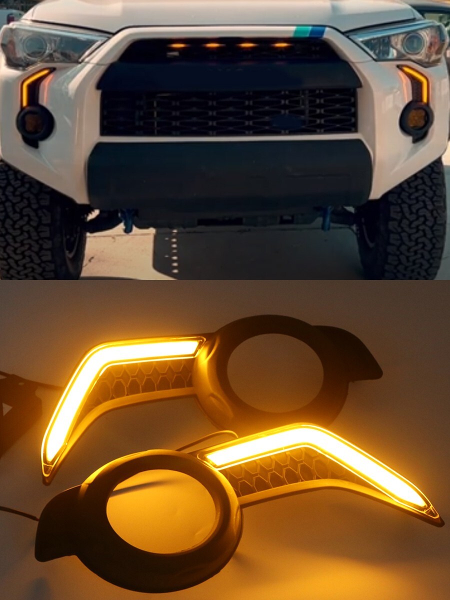 US Ship for Toyota 4Runner 2014-2024 Fang Lights Spot Driving Lamp DRL LED Pair