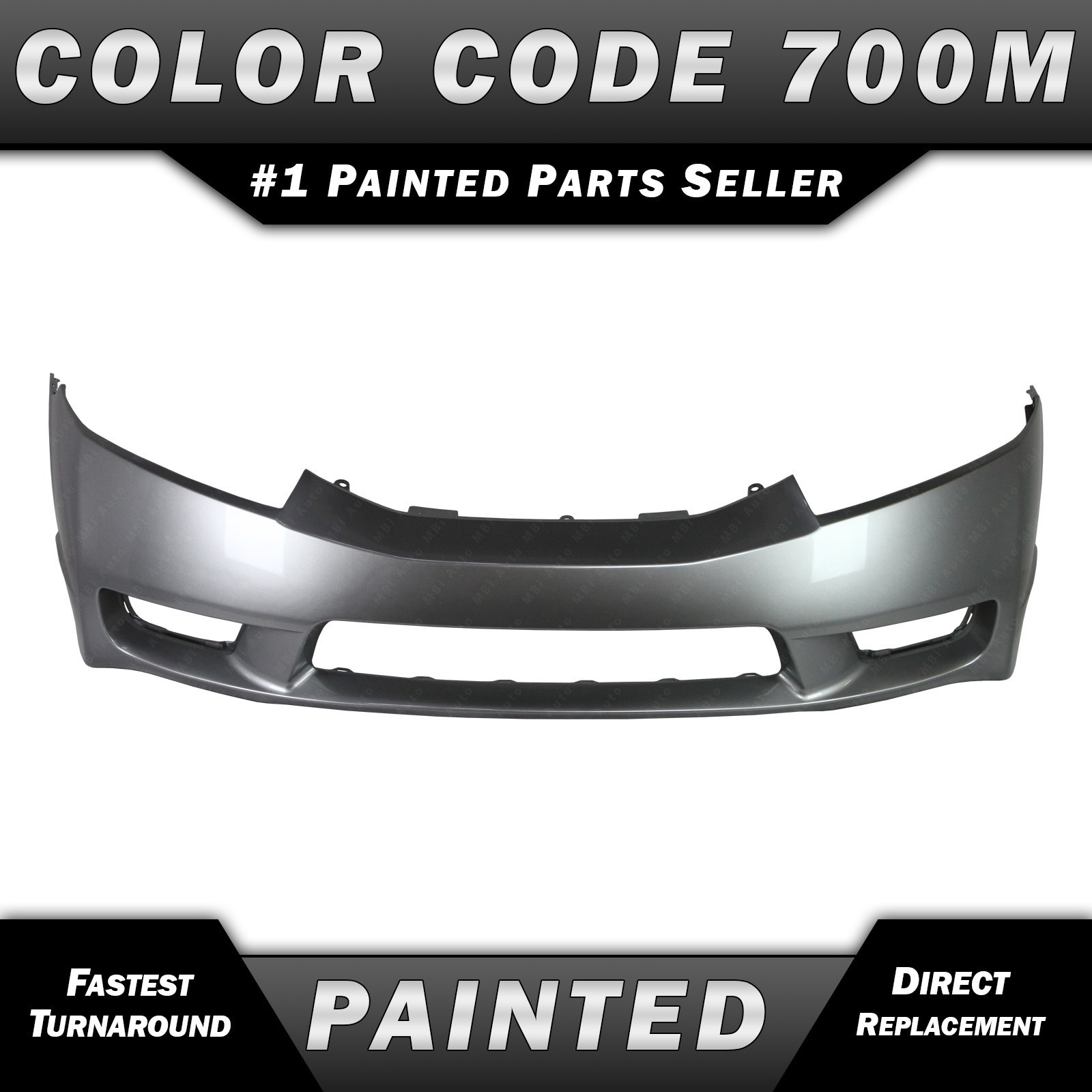 NEW Painted *NH700M Silver* Front Bumper Cover Fascia for 2009-2011 Honda Civic
