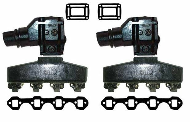FORD V8 BOAT EXHAUST MANIFOLD RISER ELBOW KIT OMC VOLVO COBRA  5.0 5.8 302 351