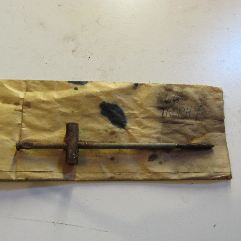 TRIUMPH TROPHY ? NOS VINTAGE ROD & STOP RUSTY FROM SETTING OM9 TRIUMPH TROPHY ? NOS VINTAGE ROD & STOP RUSTY FROM SETTING OM9