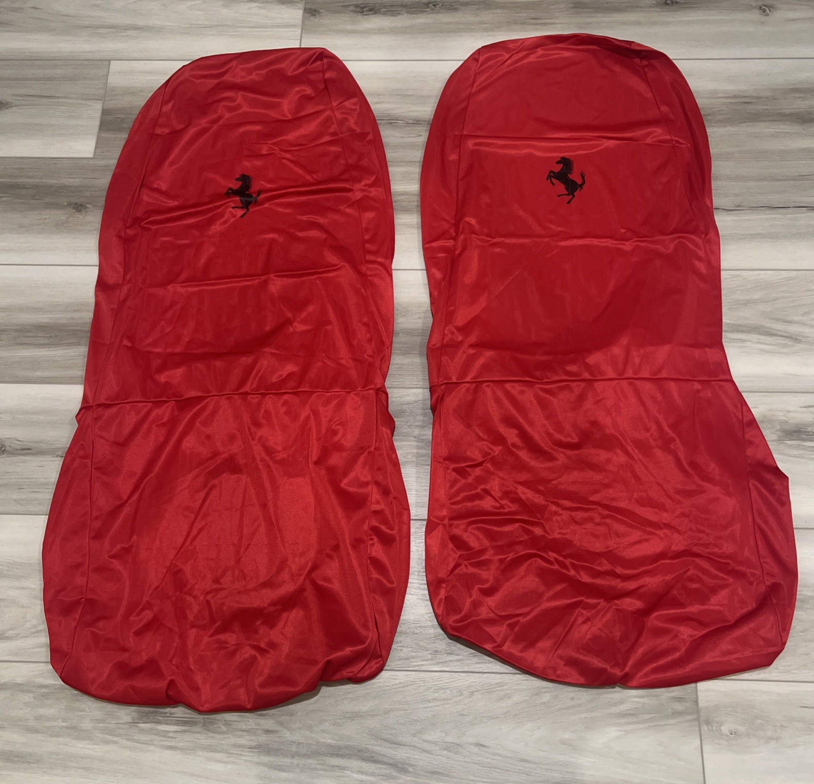 Brand New Genuine Original Ferrari Satin Seat covers ( Set Of 2 ) Red OEM