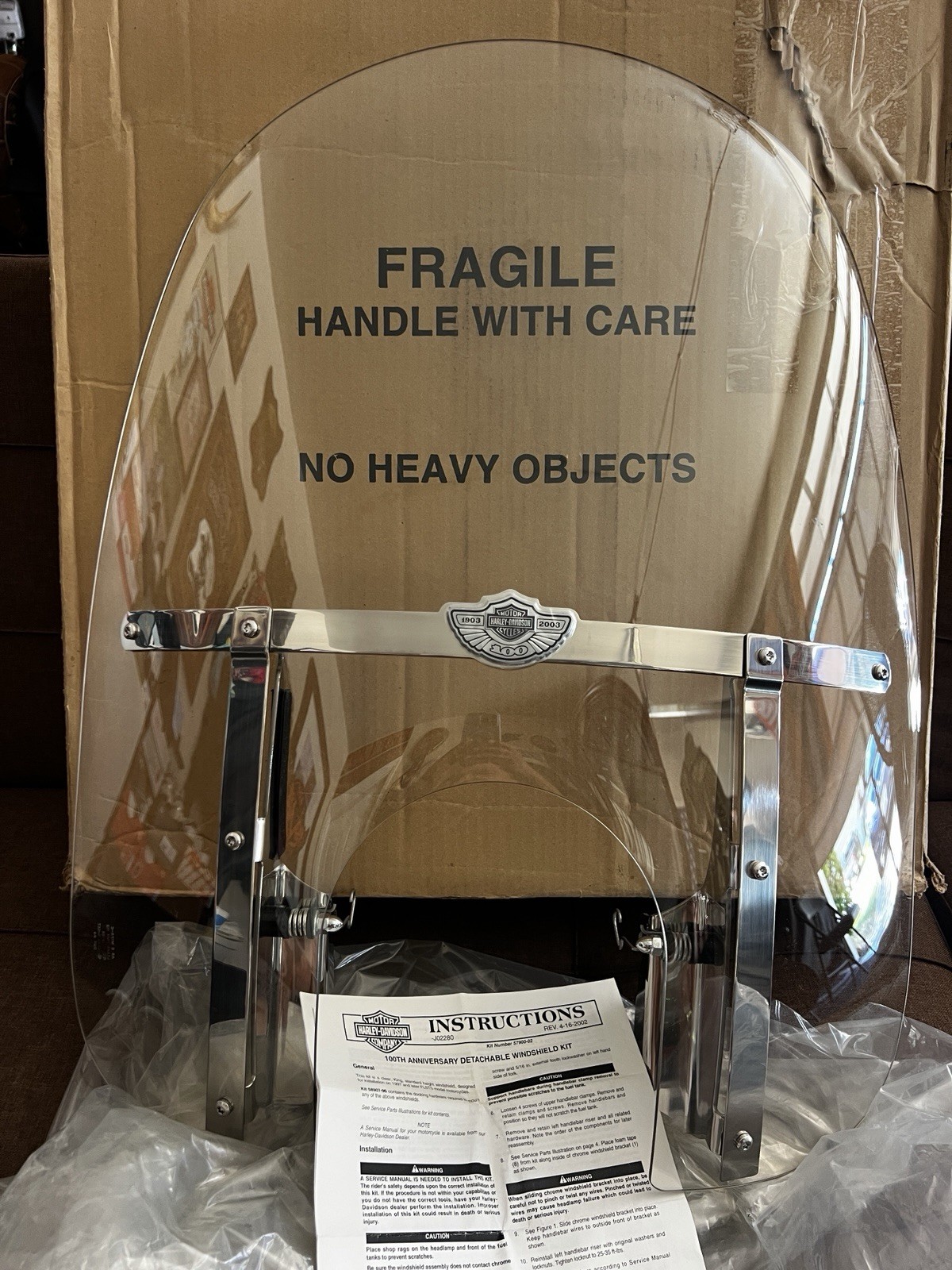 💥Harley 100th Anniversary windshield KING SIZE FLSTS/ SPRINGER 🇺🇸 New/RARE