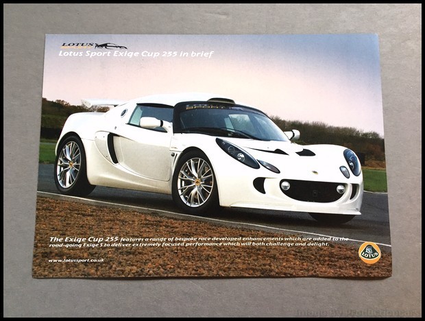 2007 2008 Lotus Exige Sport Cup 255 1-page Original Car Sales Brochure Sheet
