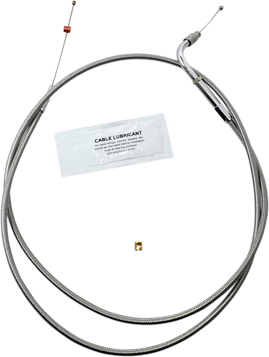 Barnett Stainless Clear-Coated Throttle Cable +10in 102-30-30016-10