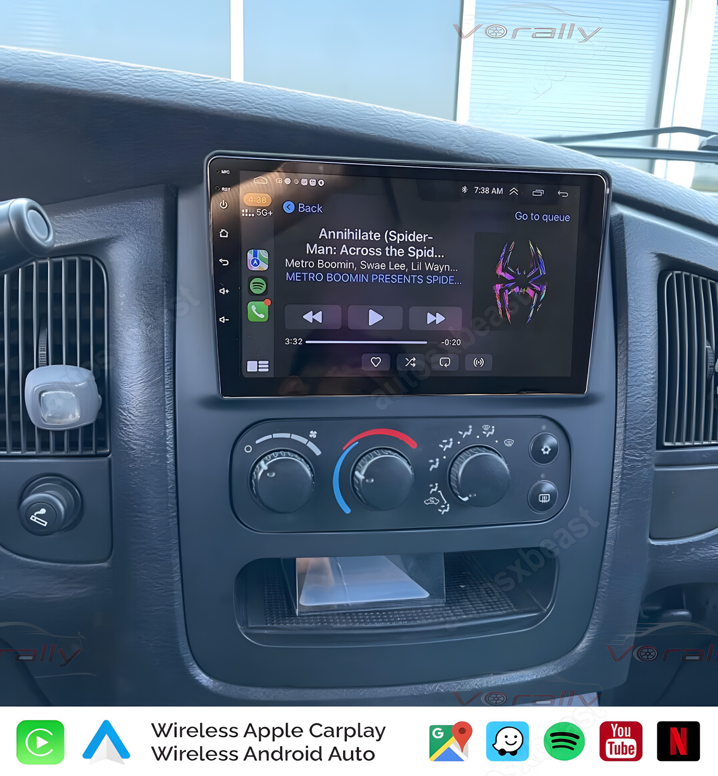 For 2003-2005 Dodge Ram 1500 2500 3500 Car Radio GPS Stereo With CarPlay + Auto