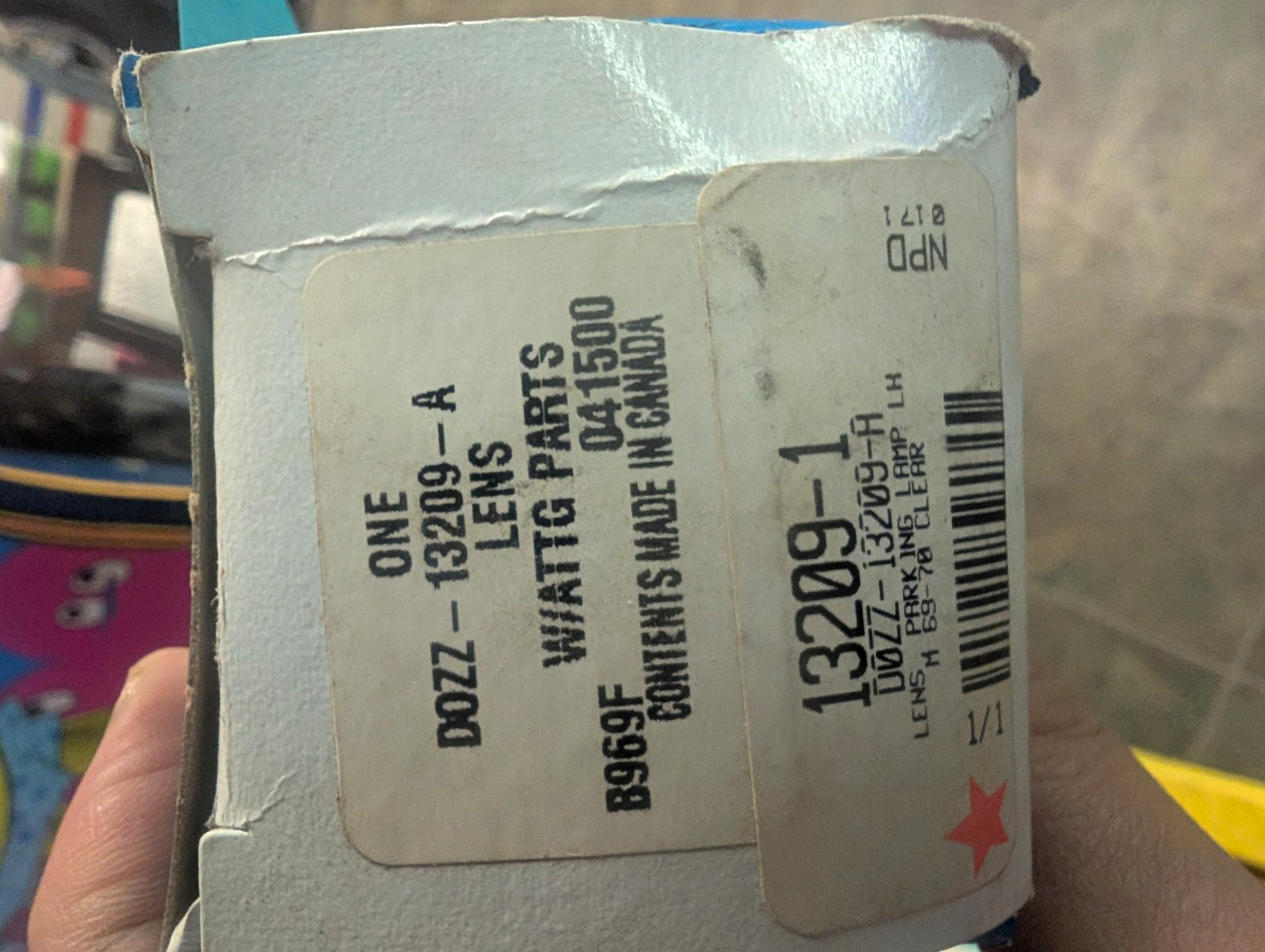 Ford NOS Parking Lens Clear LH 1969-1970 Ford Mustang