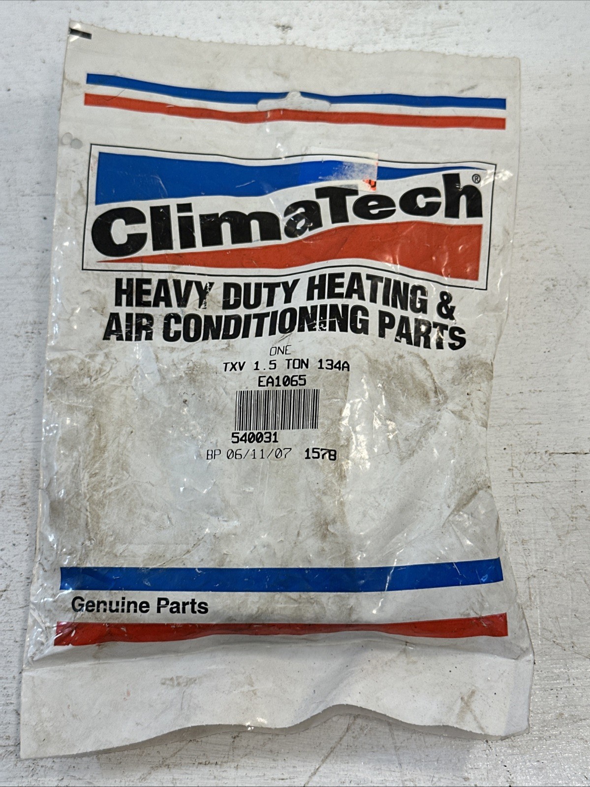 New NOS Sealed Climatech A/C Expansion Valve EA1065 / 54031 TXV 1.5 Ton 1346 New NOS Sealed Climatech A/C Expansion Valve EA1065 / 54031 TXV 1.5 Ton 1346