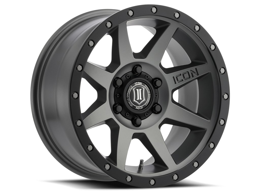 ICON ALLOYS REBOUND TITANIUM - 17 X 8.5 / 6 X 5.5 / 25MM / 5.75 ICON ALLOYS REBOUND TITANIUM - 17 X 8.5 / 6 X 5.5 / 25MM / 5.75