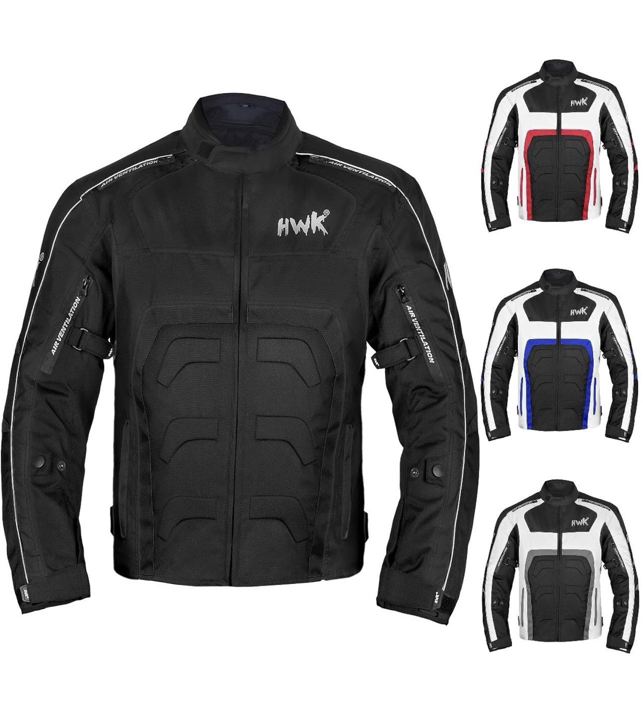 HWK Spyder Motorcycle Jacket With Weather Resistance Cordura Size Medium