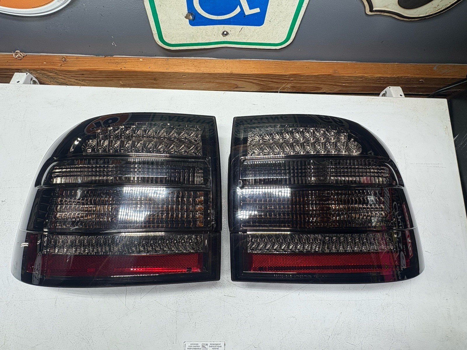 2003-2006 Porsche Cayenne 955 LED Smoked Tail Lights Pair Eagle Eyes PS002-B0SE2