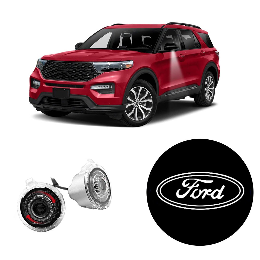 2pcs HD Side Mirror Puddle Shadow LED Welcome Lights For Ford Explorer F150