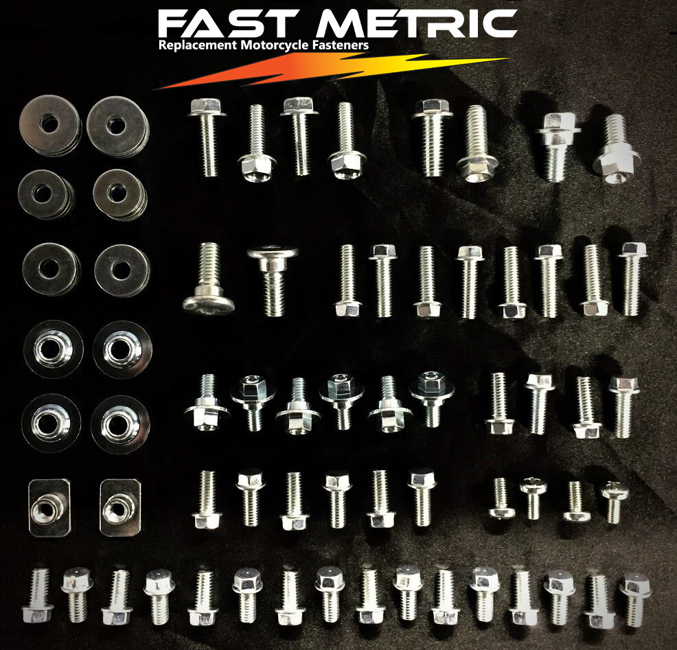 96pc PLASTICS BOLT KIT KAWASAKI KX 125 250 250f 450f seat fender shroud