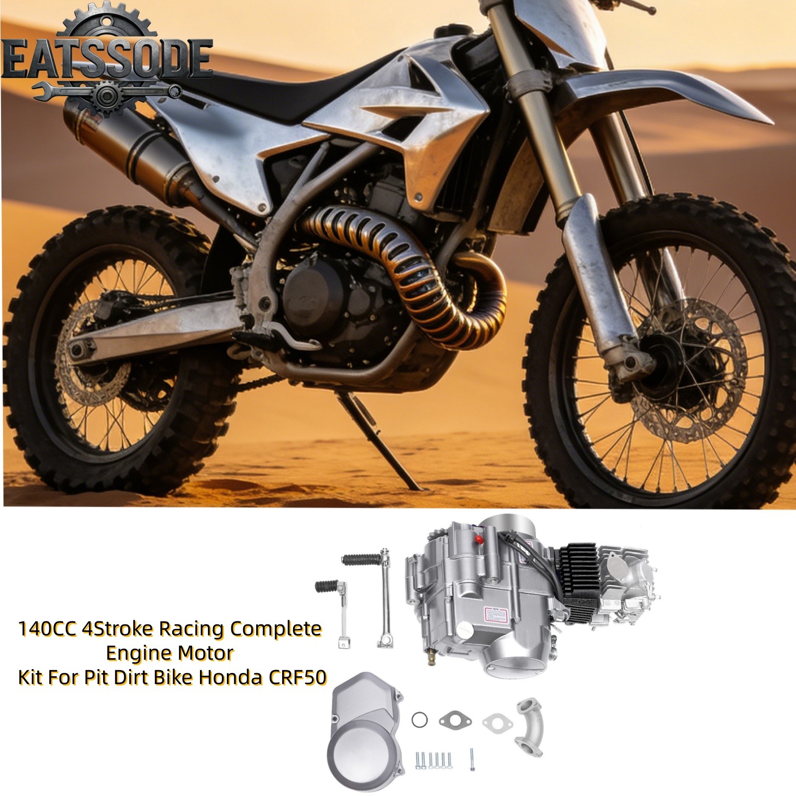 140CC 4 Stroke Racing Complete Engine Motor Kit For Pit Dirt Bike Honda CRF50