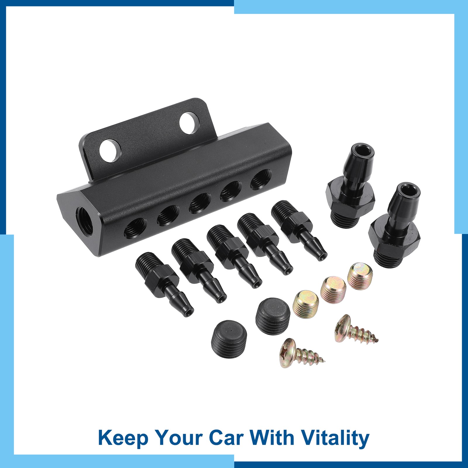 Universal Pack (1) Vacuum Manifold Kit for Car 1/2 NPT 1/8 NPT Aluminium