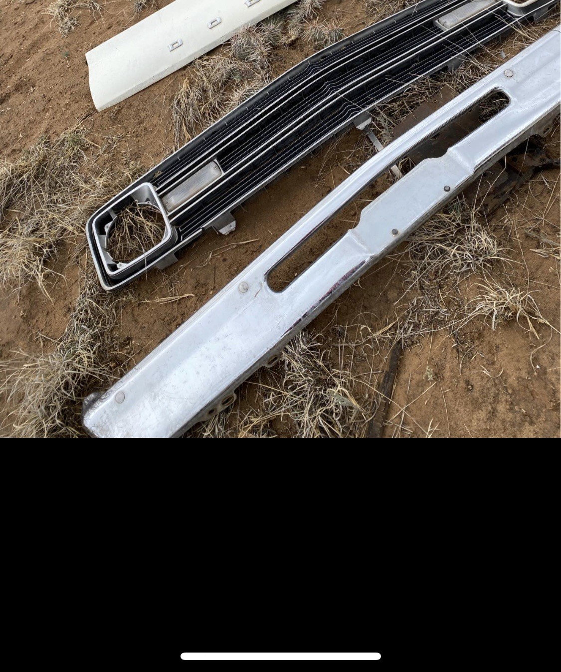 1971-1978 Dodge Van B200 Front Bumper With Brackets Assembly Oem White 02959524