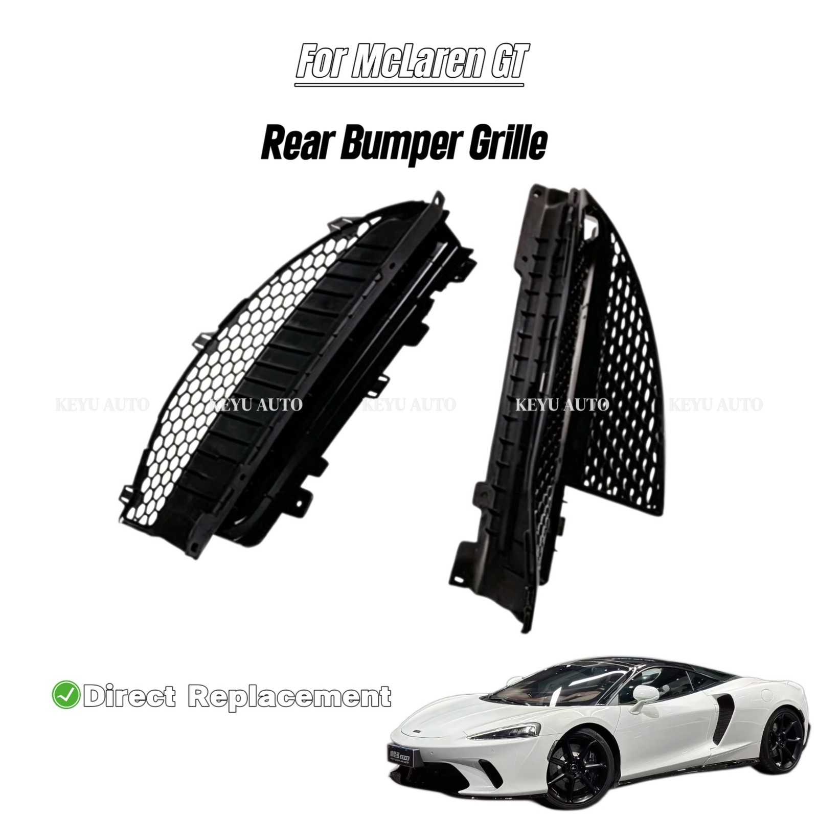 Used For McLaren GT Rear Bumper Left Right Grille Assembly 22AD637GP/22AD638GP