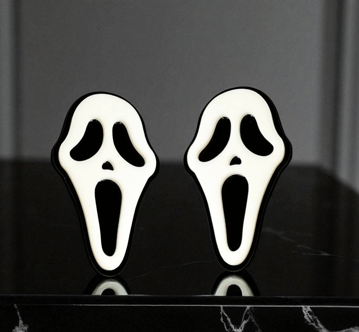 Halloween Ghost Car Emblem Badge, Custom Acrylic Car Fender/Trunk Decoration 2PC