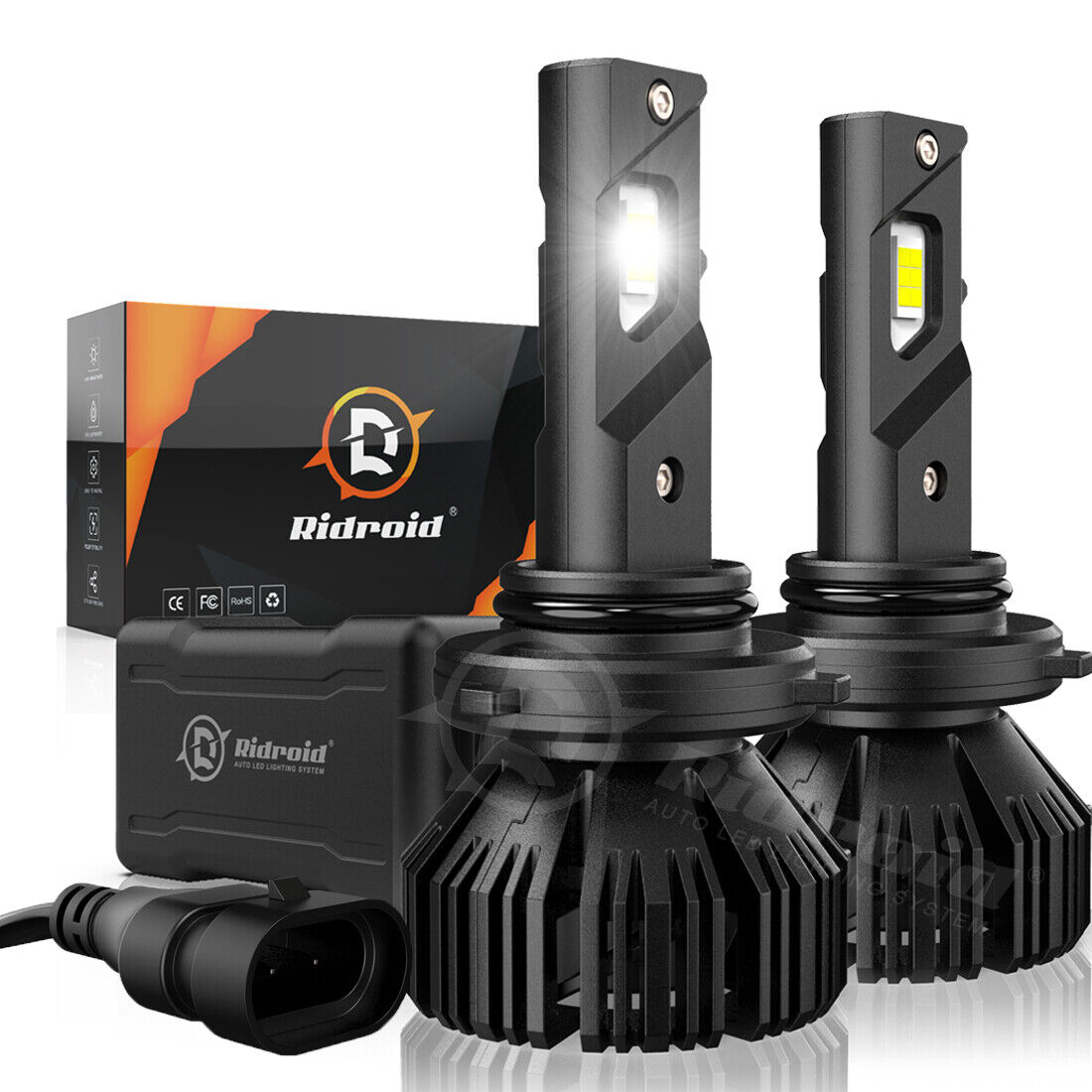RIDROID 9006 LED Headlight Bulb Conversion Kit Low Beam White Super Bright 6500K