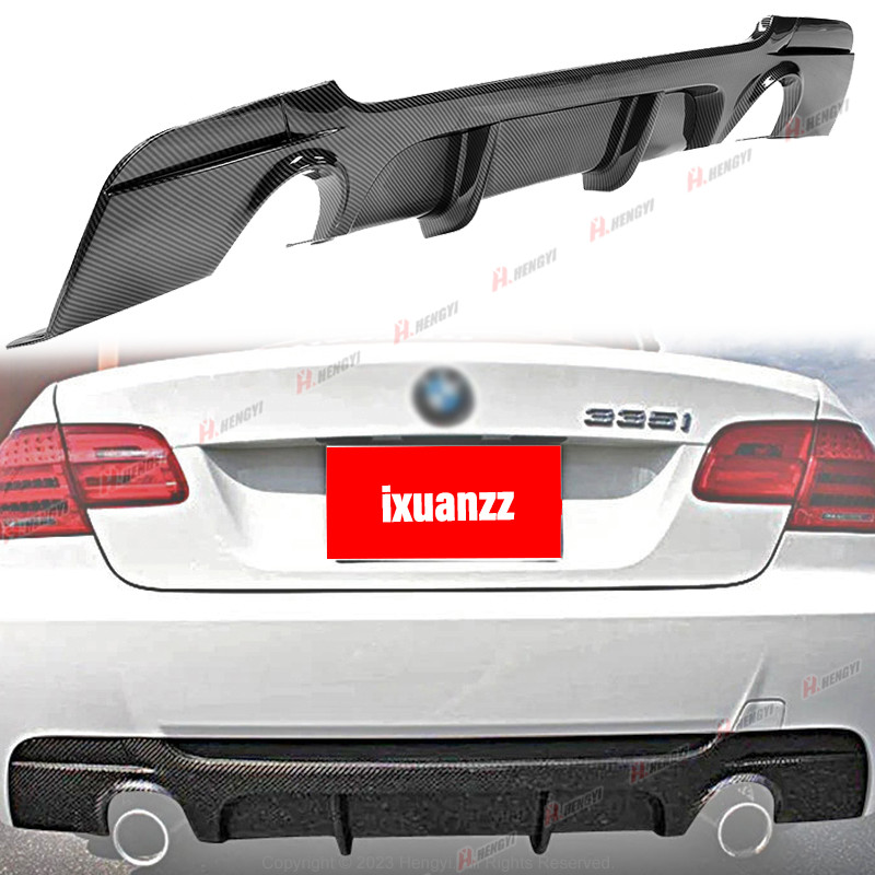 For 07-2013 BMW E92 E93 328i Coupe M Performance Rear Diffuser Lip Carbon Style