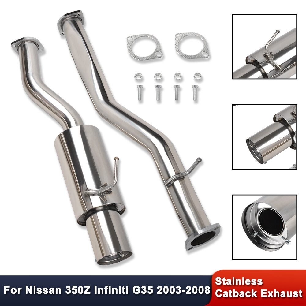 For Nissan 350Z Infiniti G35 2003-2008 Catback Exhaust Drift Spec Stainless