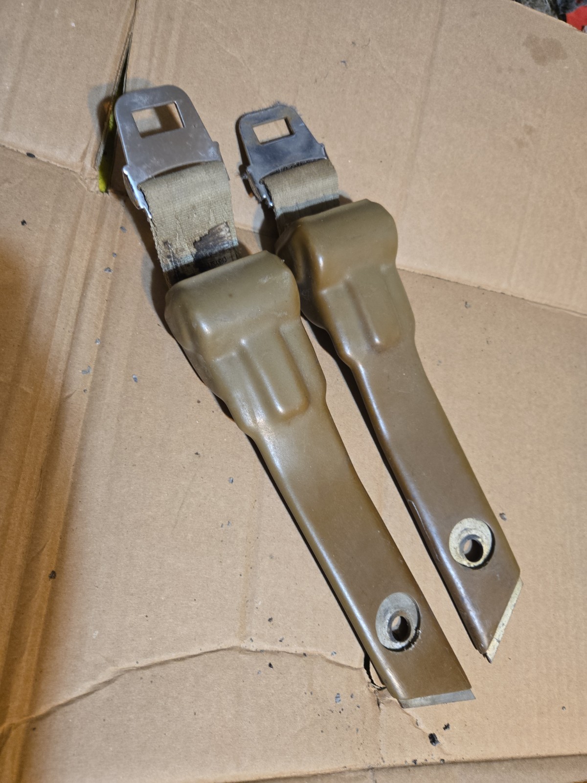 1970 Mopar B/E-Body Black LH & RH Seatbelt Retractors, Charger, Cuda  (OEM)