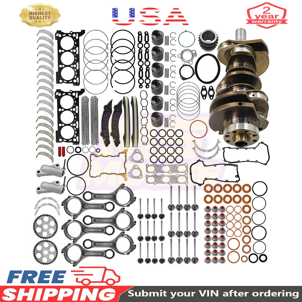 3.0T Diesel Engine Rebuild Kit Crankshaft Rods Timing for Jeep Chrysler Ram 1500