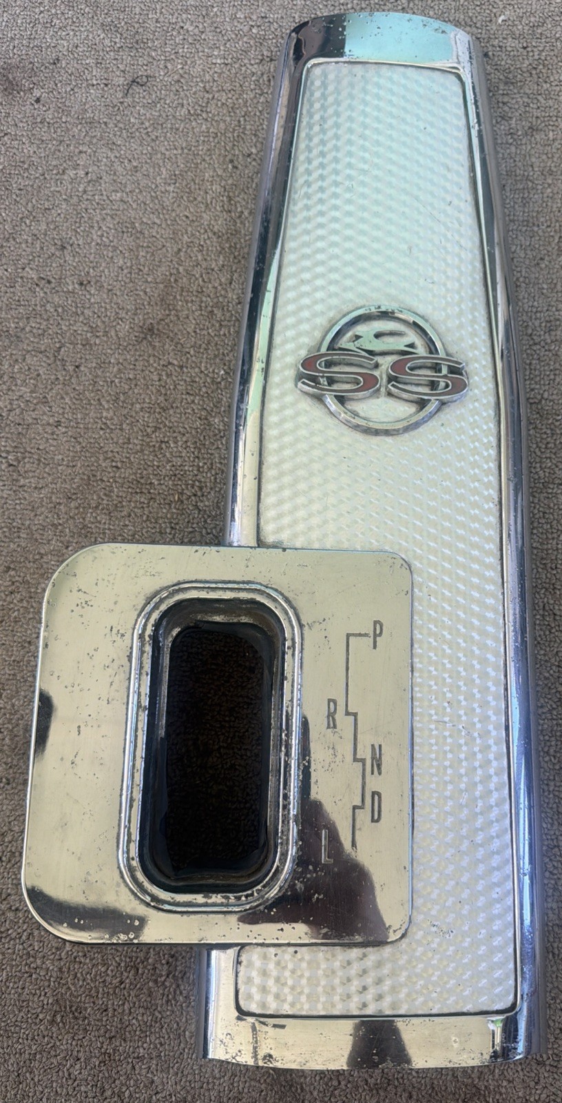 1963 Chevrolet Impala SS Center Console Automatic Floor Shifter Bezel Trim OEM 1963 Chevrolet Impala SS Center Console Automatic Floor Shifter Bezel Trim OEM