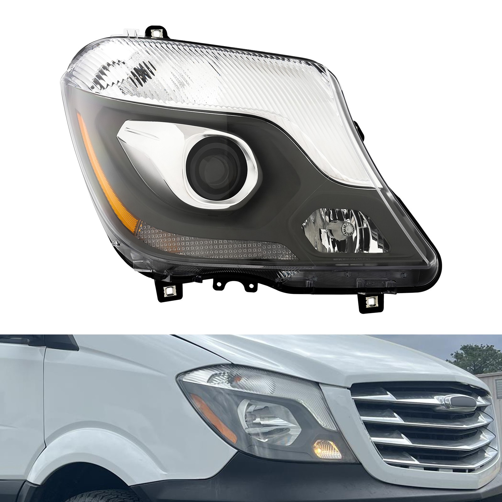 For 14-18 Mercedes Freightliner Sprinter 2500 3500 Xenon/HID Headlight Passenger