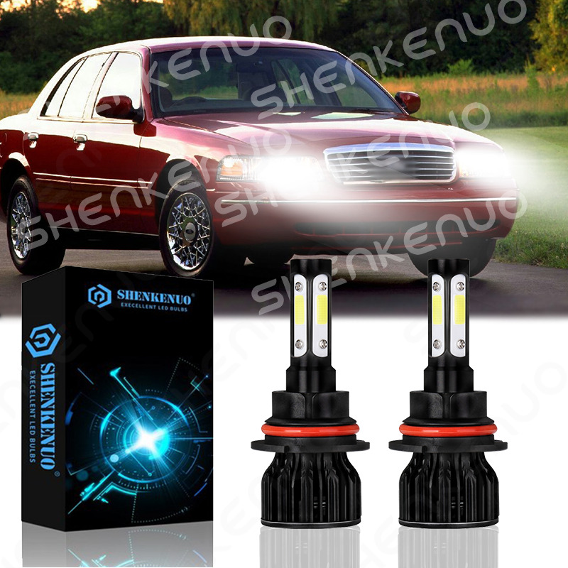 4-Side LED Headlight Bulb Hi/Low  For FORD Crown Victoria 1998-2011 100w 6000k