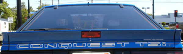 New 1987-1989 Chrysler Conquest TSI OEM Rear Billboard Decal Turbo Wide Body