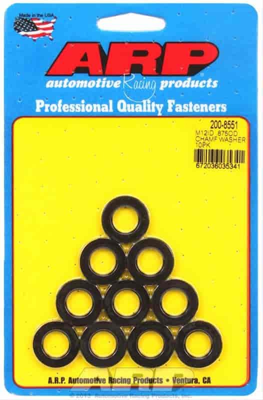 ARP M12ID .875 OD chamfer black washers
