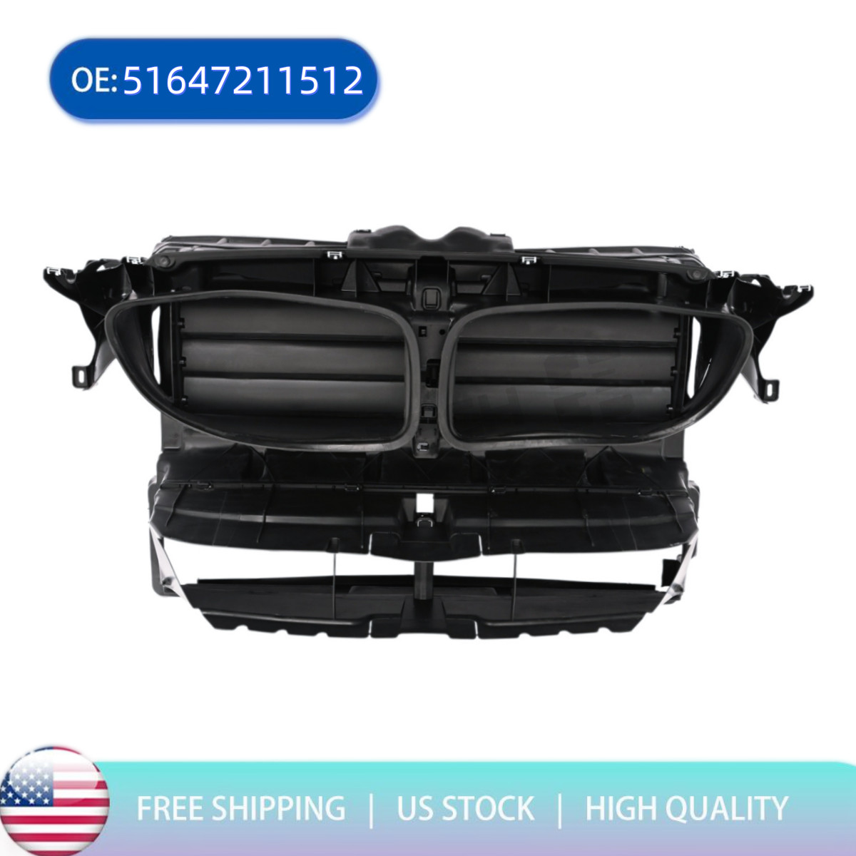 For BMW F12 F13 F06 640 650 51647211512 Front Radiator Grill Air Shutter W/Motor