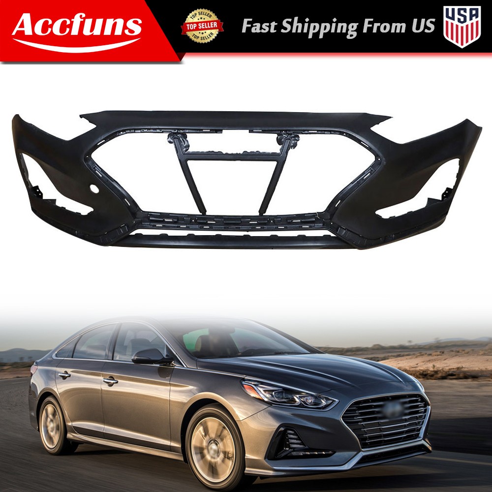 New Plastic Front Bumper Replacement 86511C2AA0 Fit For Hyundai Sonata 2018 2019