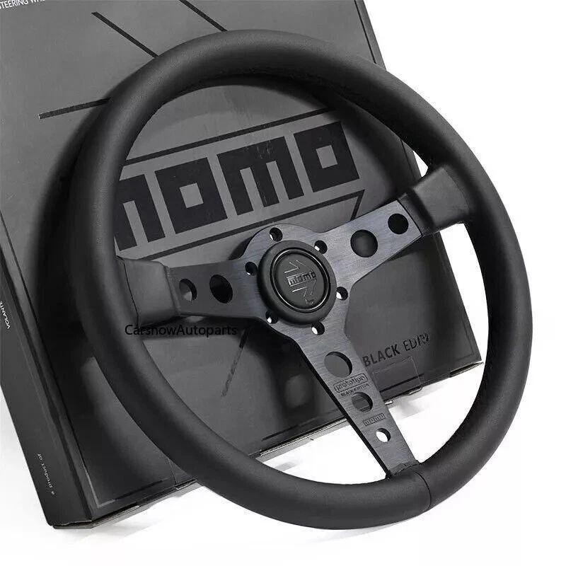 MOMO Prototipo P5 Black Edition 350mm Steering Wheel NEW Leather