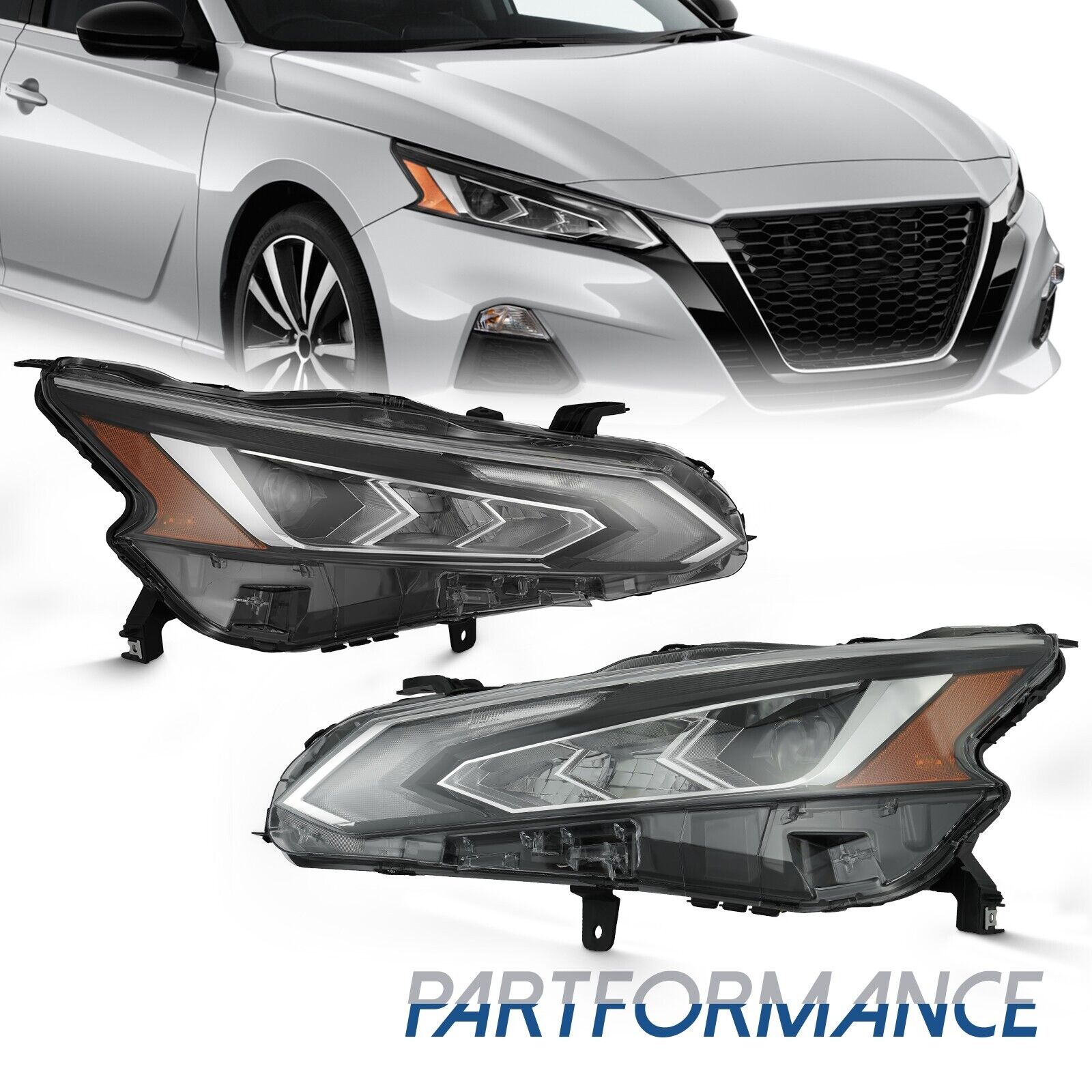 LED Headlights Lamp Assembly for 2019 2020 2021 Nissan Altima Left & Right LH RH