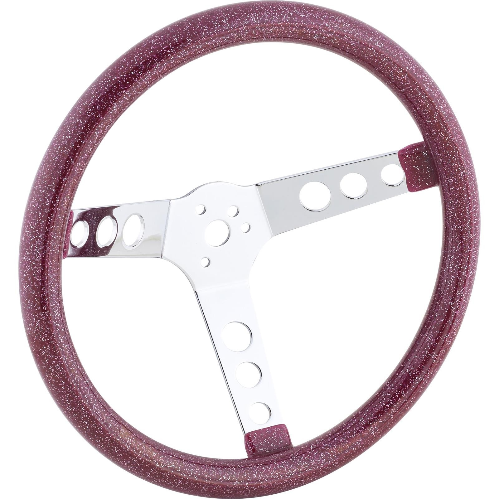 Speedway 13 Inch Purple Metalflake 60s Style Steering Wheel 3-1/2 Dish