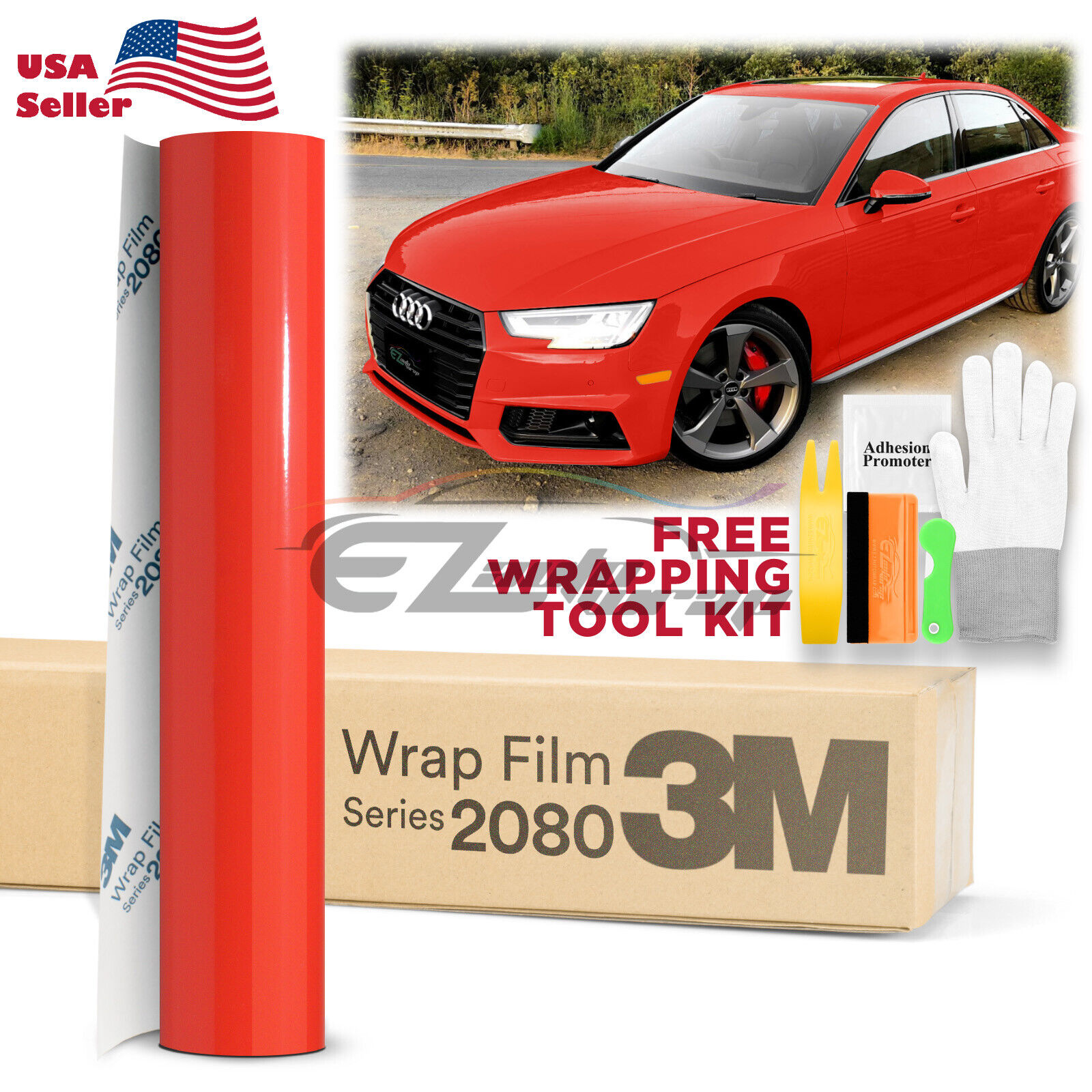 Genuine 3M 2080 G13 Gloss Hot Rod Red Vinyl Wrap Vehicle Film Decal  Sheet Roll