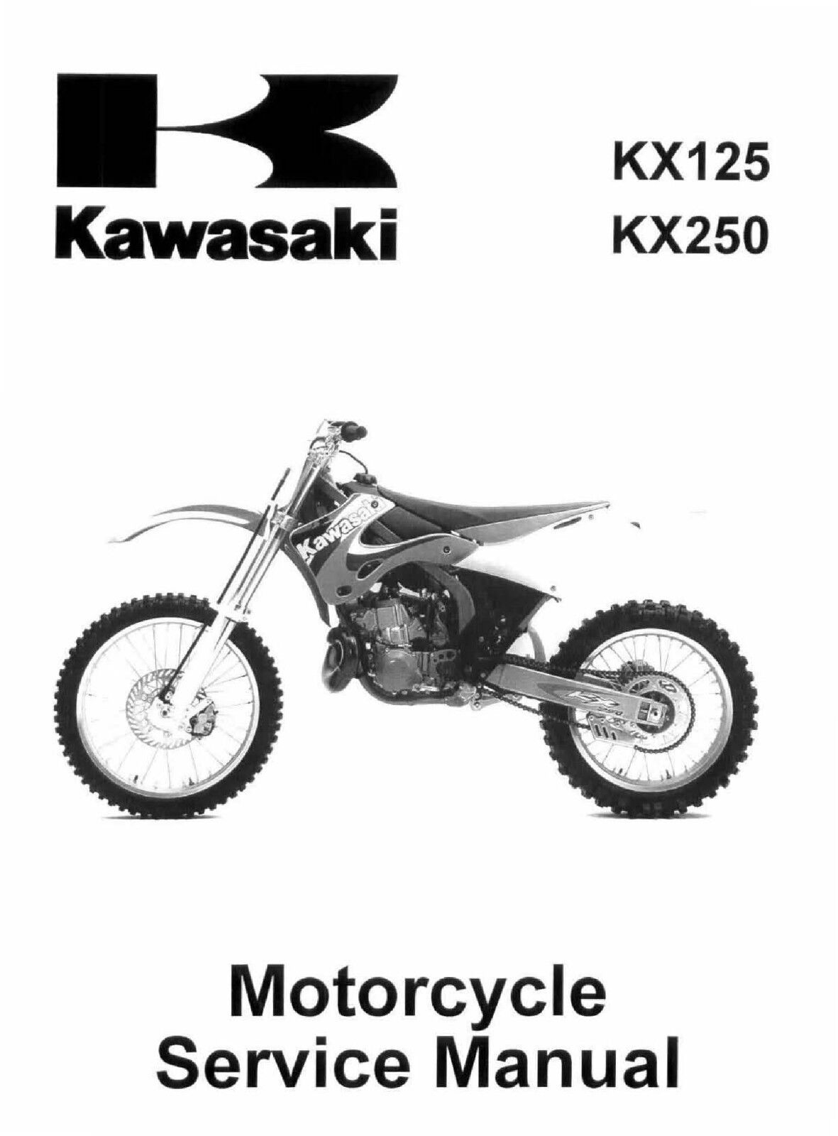 New Kawasaki KX 125 & KX 250, 1999 2000 2001 2002 Service Manual, 