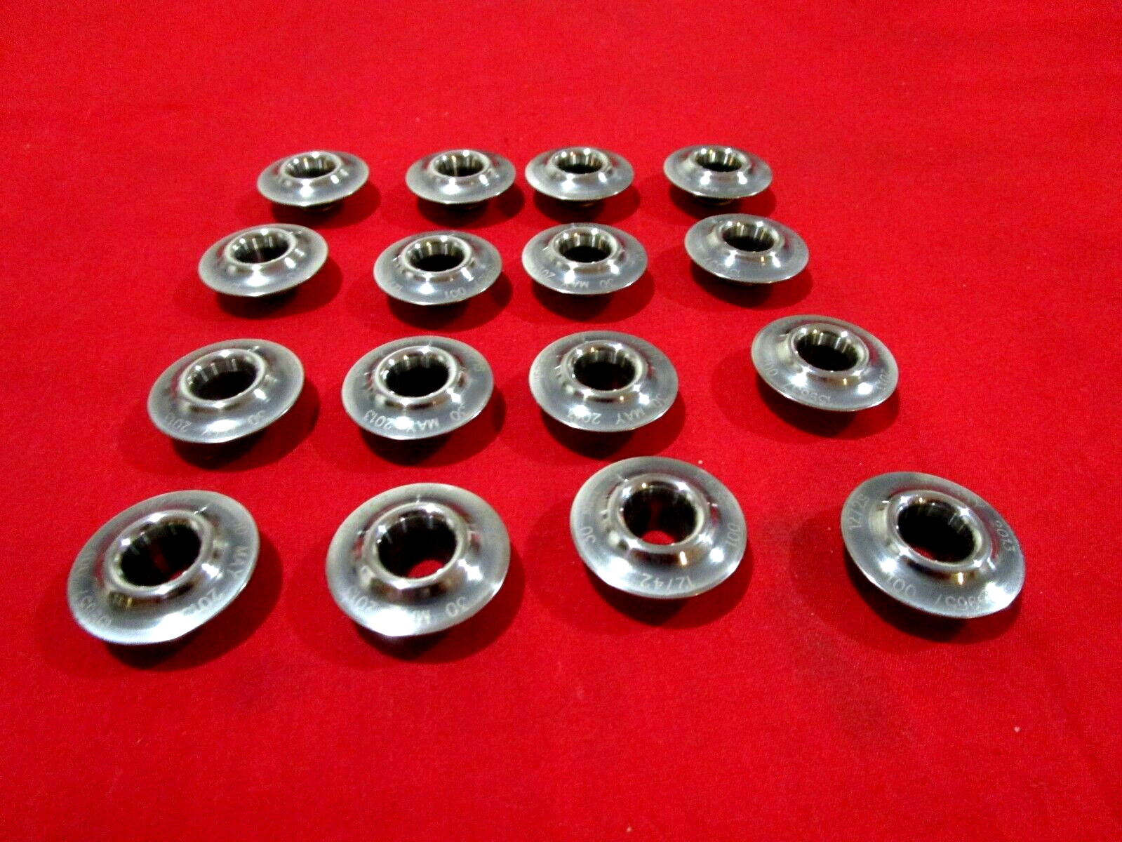 16 HMS  LIGHTWEIGHT STEEL RETAINERS 1.100 OD,  6MM OR 7MM VALVE, NASCAR