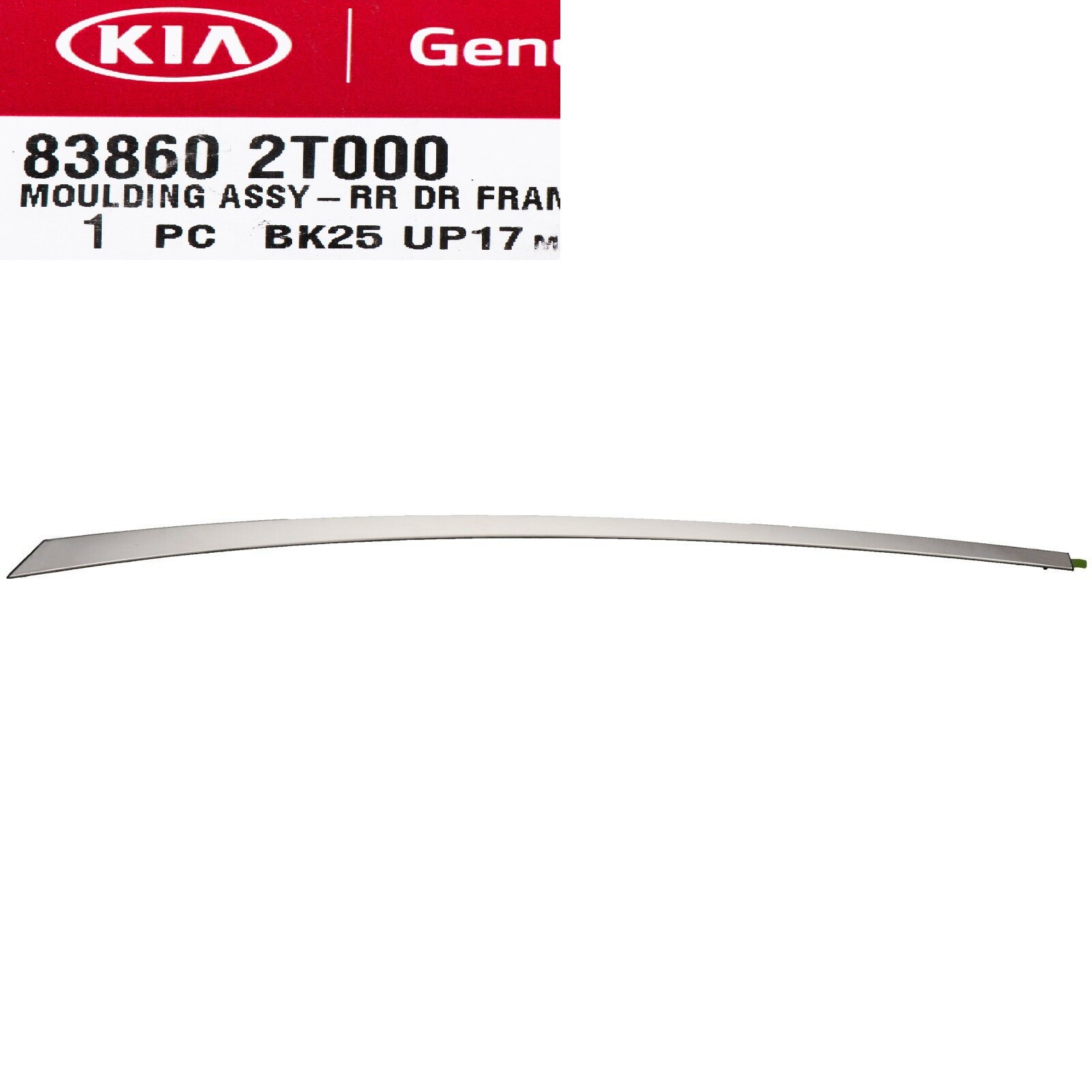 Genuine Upper Door Panel Trim Optima 2011-15 Chrome Molding Rear Door Right Side Genuine Upper Door Panel Trim Optima 2011-15 Chrome Molding Rear Door Right Side