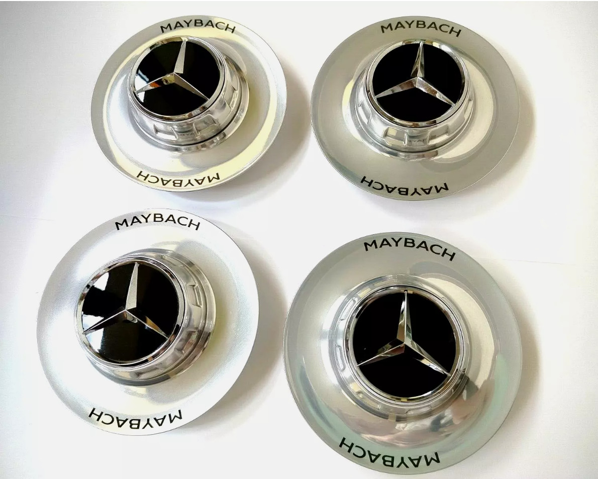 Set of 4 NEW Maybach S class V223 Forged Wheel Hub Covers A2234000600 Chrome Set of 4 NEW Maybach S class V223 Forged Wheel Hub Covers A2234000600 Chrome