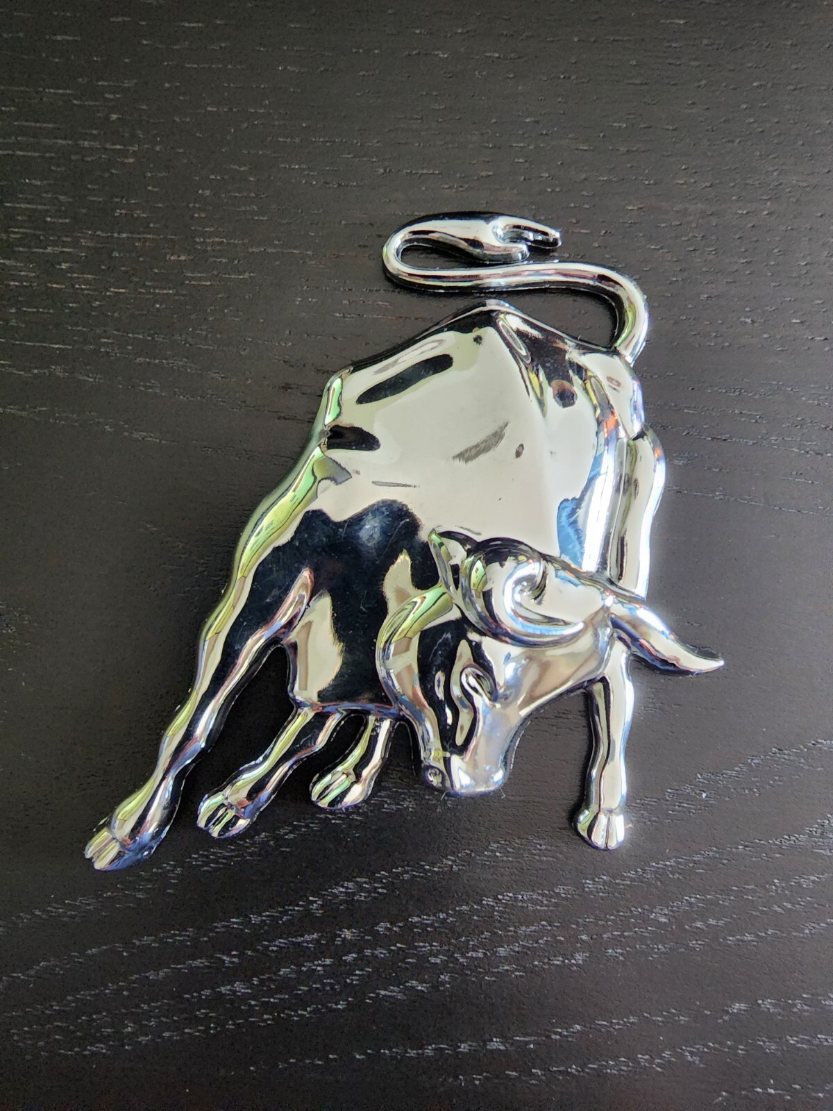Lamborghini Chrome Metal Bull Emblem Logo Decal