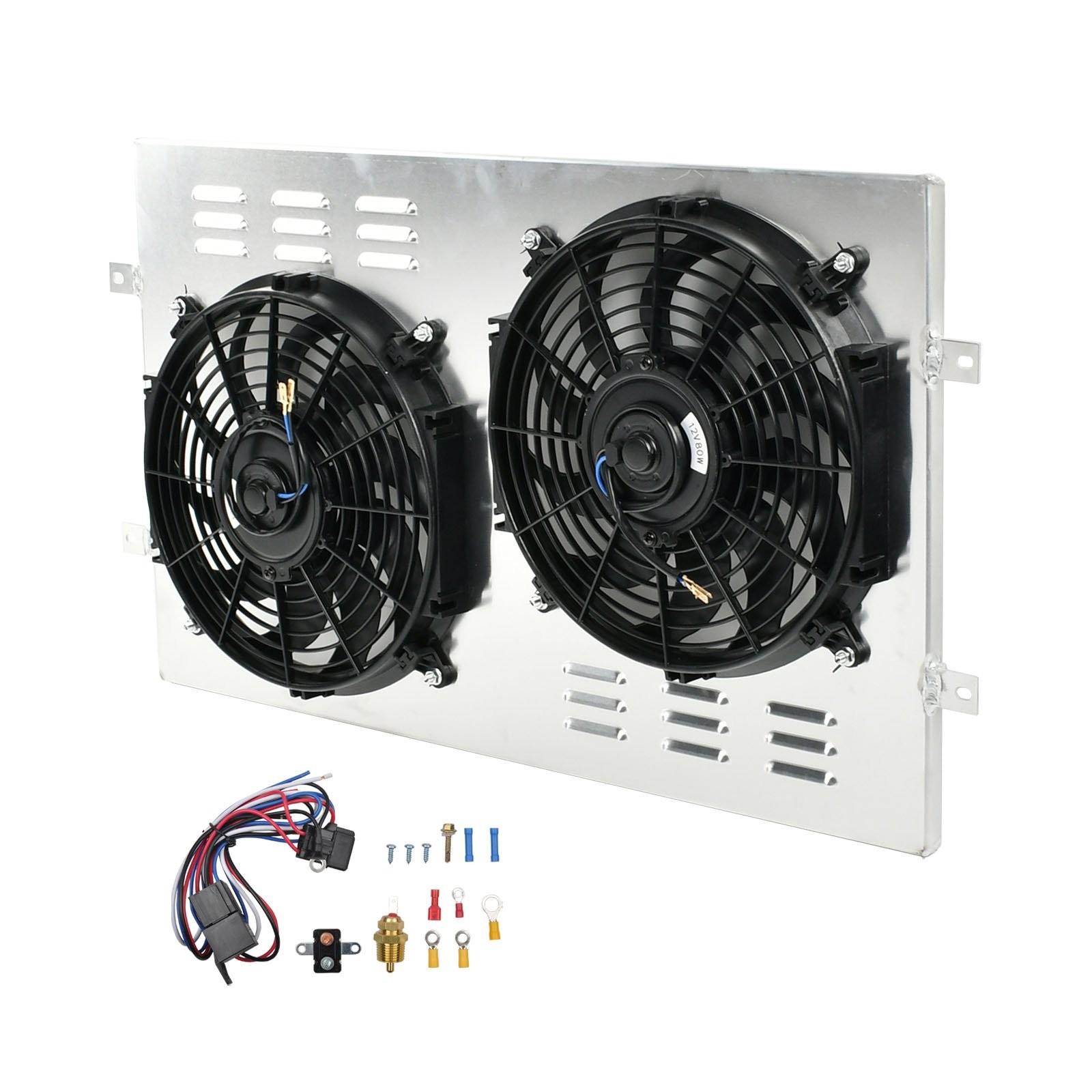 Radiator Electric Fan+Shroud+Relay For 88-99 Chevy GMC Truck C/K 1500 2500 3500