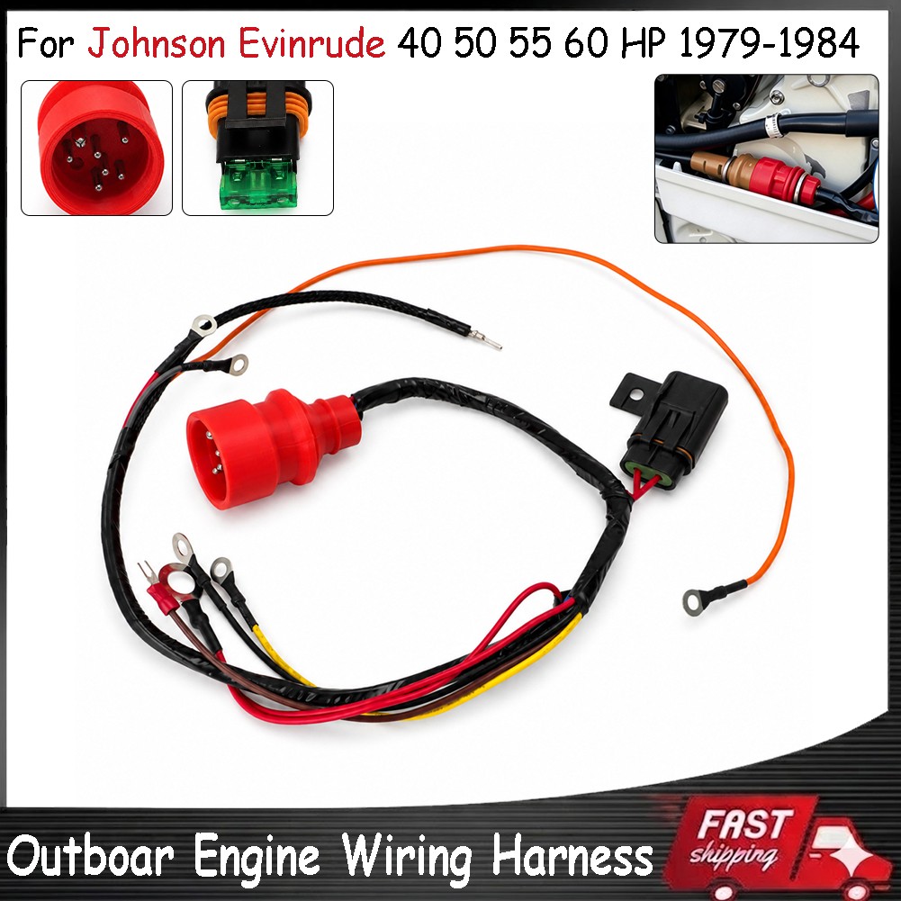 Engine Wiring Harness For Johnson Evinrude 40 / 50 / 55 / 60HP 1979-1984 Outboar