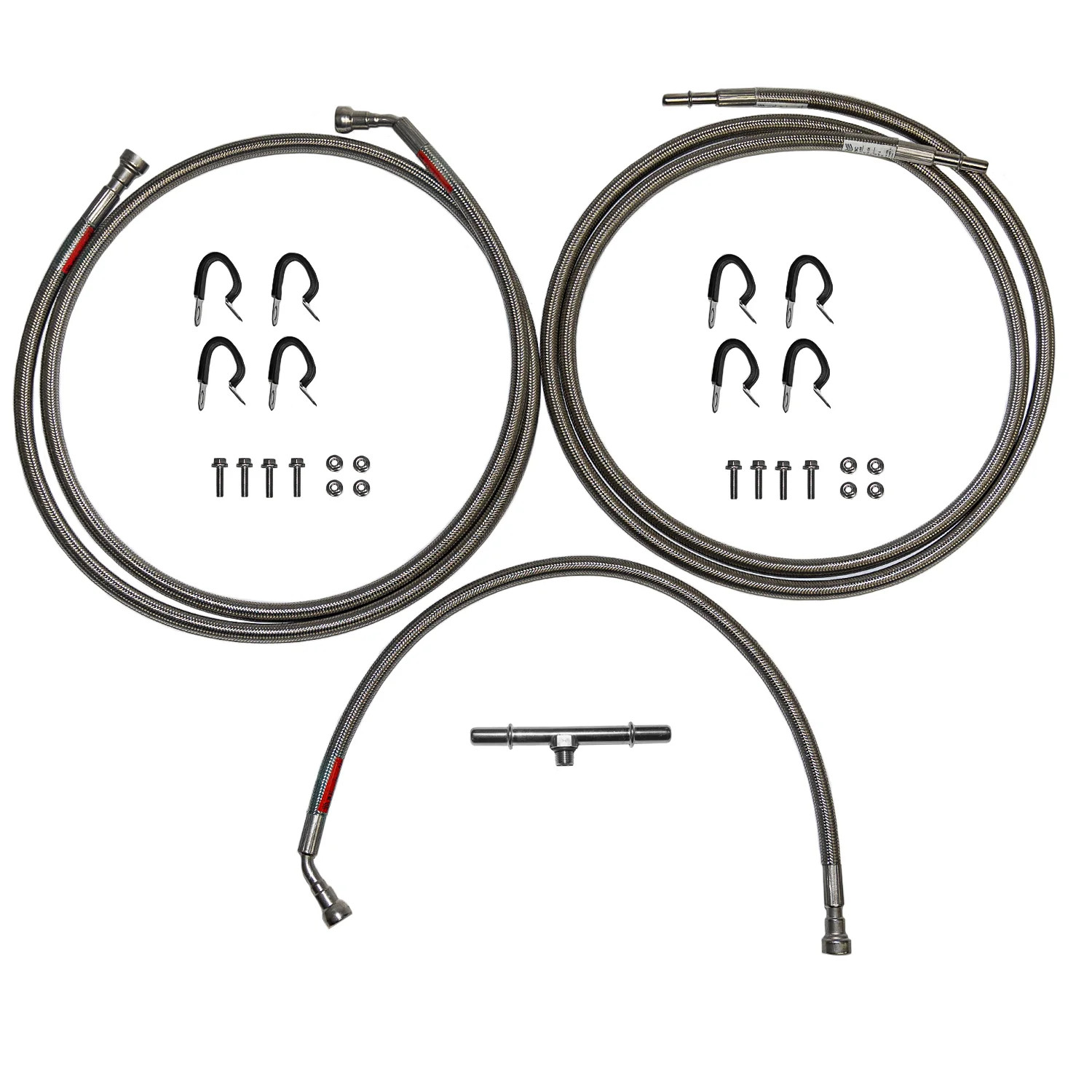 QFF0026SS- 08-14 GM 1500 SUV Quick Fix Fuel Line Kit; Braided Stainless Braided