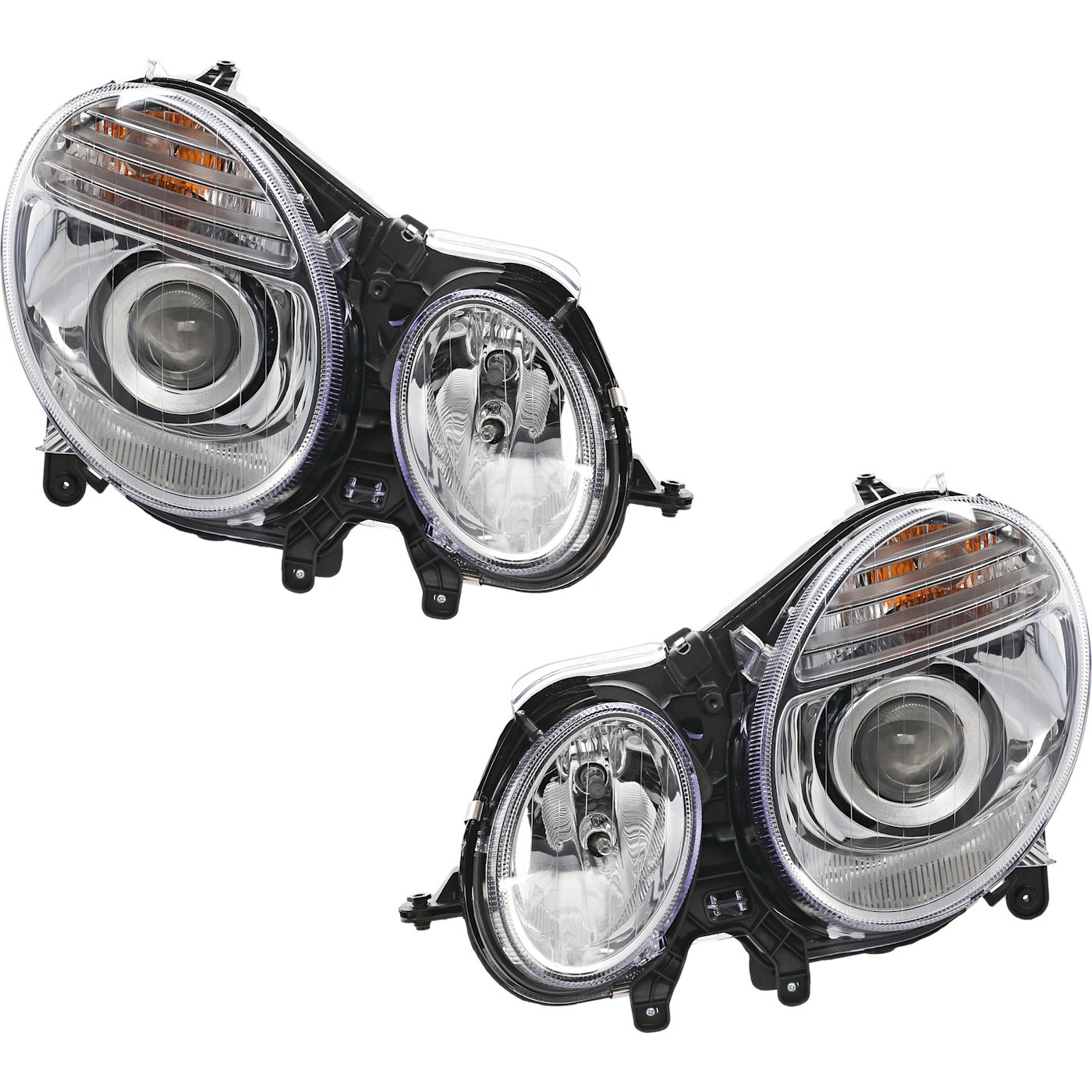 Halogen Headlight Set For 2007-2009 Mercedes Benz E-Class Left and Right Side