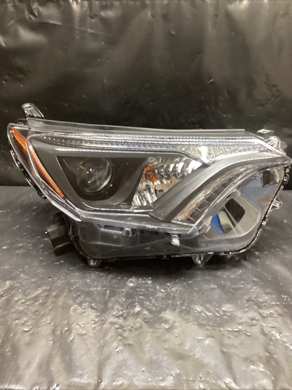 16-18 Toyota RAV4 HALOGEN BLACK BEZEL CAPA RIGHT PASSENGER HEADLIGHT AFTERMARKET